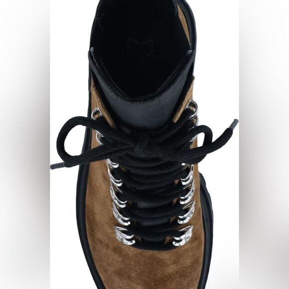BNIB Marc Fisher Brown Suede Platform Lace Up Boots Sz 10 - Picture 3 of 10